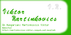 viktor martinkovics business card